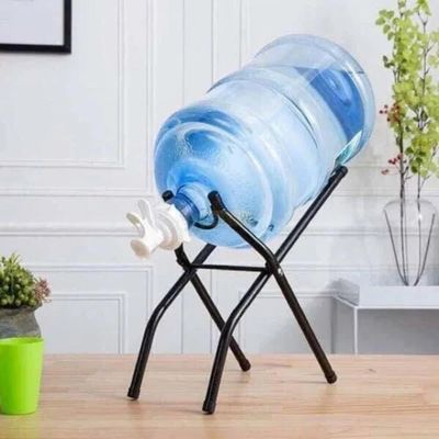 Suporte Galao Base Garrafa Agua Portatil Dobravel Camping Viagem Casa Mesa Bancada Pia Metal