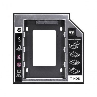 Adaptador Caddy Para Hd Ou Ssd Gaveta Dvd Notebook Sata 12.7mm Ac-127