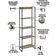 Estante Multiuso Para Escritório Industrial 05 Prateleiras Areta 186x60cm C01 Carvalho - Lyam Decor
