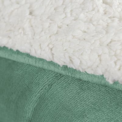 Edredom Bariloche Solteiro Dupla Face Sherpa - Alecrim - 100% Poliéster