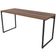Kit 02 Mesas Para Escritório Home Office Estilo Industrial Form C01 150 cm Nogal - Lyam Decor