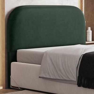 Cabeceira Cama Box King 195cm Orgânica Lanna W01 Couríssimo Verde - Lyam Decor