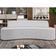 Sofá 4 Lugares Curvo Sala De Estar Living Cancún D02 Bouclê Cinza 260 Cm B-56