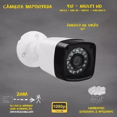 Kit 6 Câmeras de Segurança hd Dvr intelbras full hd 8ch mhdx c/hd