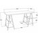Mesa Para Escritório Estilo Industrial Cavalete Form C01 135cm Preto Onix - Lyam Decor