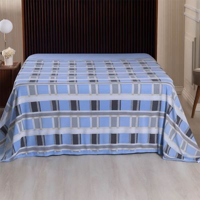 Lençol de Cima Avulso Luar Estampado King 01 Peça Malha 100% Algodão - Xadrez