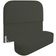 Cabeceira Cama Box King 195cm Lanna com Puff Recamier Doha W01  Linho Verde Musgo - Lyam Decor