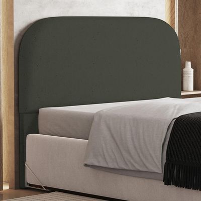 Cabeceira Cama Box King 195cm Orgânica Lanna W01 Linho Verde Musgo - Lyam Decor