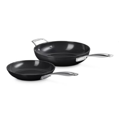 CONJUNTO LE CREUSET 2 FRIGIDEIRAS RASA E FUNDA NON-STICK CERAMIC ESSENTIAL 24/28CM 51824000010098