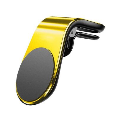 Suporte Adaptador Magnético Veicular Tipo L Dourado