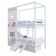 Beliche Casinha Reta 02 Janelas 02 Gavetas Rosa E Escorregador Madeira Maciça Branco/ Rosa Housin
