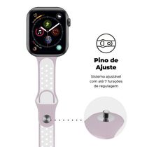 Pulseira para Apple Watch Armor Running 49MM- Rosa e Branco - Gshield