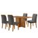 Mesa Olimpia 120 Mdf Com 4 Cadeiras Athenas Veludo Grafite Naturalle
