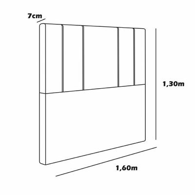 Cabeceira Estofada Queen 160 Cm Rubi Veludo Marrom