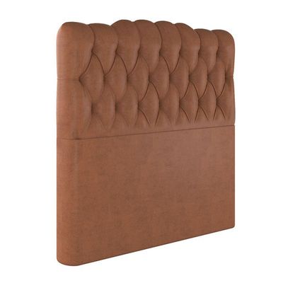 Cabeceira Estofada Queen 160 Cm Prisma Veludo Terracota