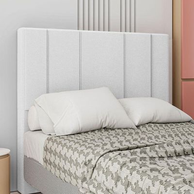 Cabeceira Estofada King 195 Cm Rubi Corino Branco