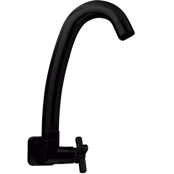 Torneira Para Cozinha Com 1-4 Volta Preta Em Parede - 774334 - Stoc