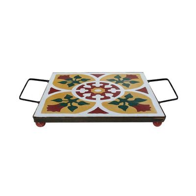 Descanso De Panela Apoio De Mesa Ladrilho Hidráulico P- Travessa Ladrilho B1