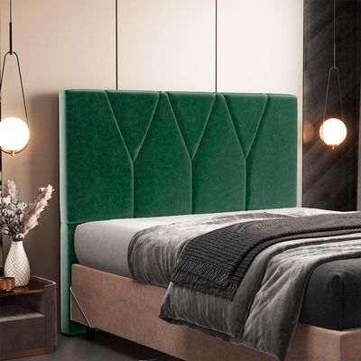 Cabeceira Cama Box Casal 140 cm Aurora W01 Facto Verde Musgo - Lyam Decor