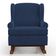 Poltrona De Amamentação Com Balanço Malu Base De Madeira P02 Suede Azul Marinho - Lyam Decor