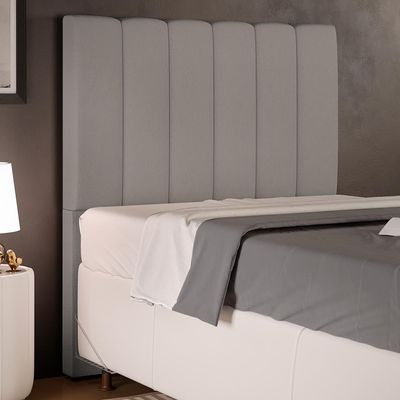 Cabeceira Cama Box Solteiro 100 cm Dália W01 Linho Bege - Lyam Decor