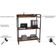 Kit Mesa Cavalete 150 cm com Estante 3 Prateleiras Estilo Industrial Form C01 Nogal - Lyam Decor
