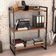 Kit Mesa Cavalete 150 cm com Estante 3 Prateleiras Estilo Industrial Form C01 Nogal - Lyam Decor