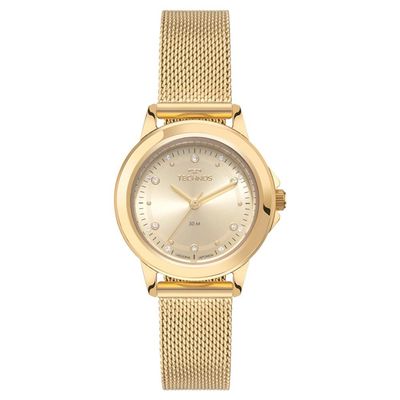 Relógio Technos Feminino Ref: 2036nbb/1x Elegance Mesh Dourado