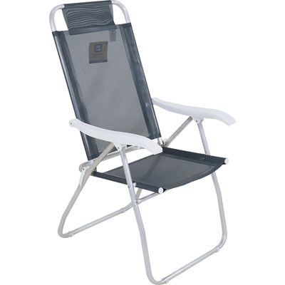 Conjunto Noronha 4 Cadeira em Aluminio + Mesa + G-sol Cinza Bel Único