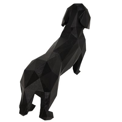 Salsicha Dachshund 21cm Cachorro 3D Objeto Decorativo Preto