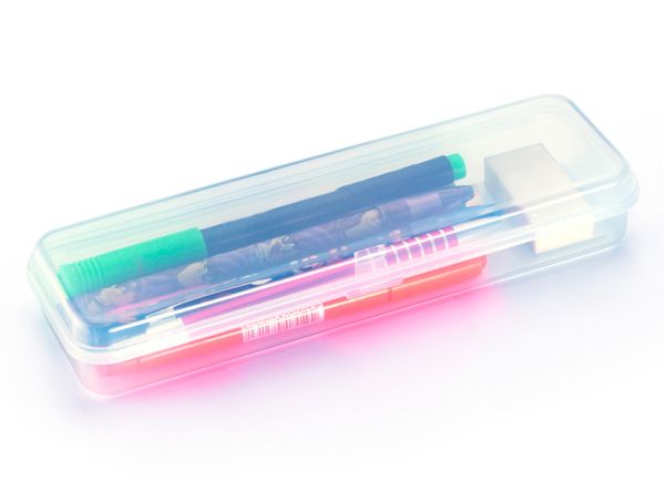 ESTOJO PLASTICO SIMPLES TRANSPARENTE WALEU
