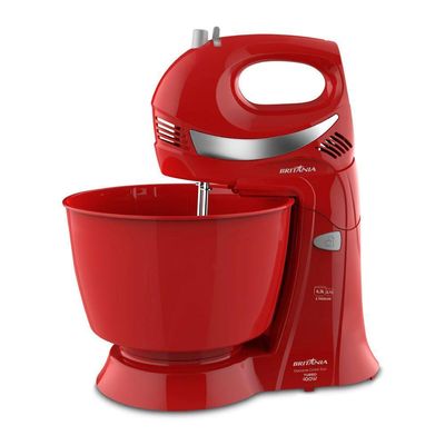 Batedeira Britânia Diamante Cristal Duo Turbo Vermelha 400W 110V