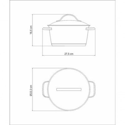 Caçarola Funda 20cm Tramontina Allegra Em Aço Inox