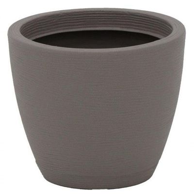 Vaso Tramontina Asteca Em Polietileno Concreto Com Prato 24cm