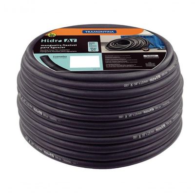 Mangueira Hidro Ar 300 Psi Tramontina Para água Ou Ar Em Pvc ível 3-8 X 2,8mm 3 Camadas 100m