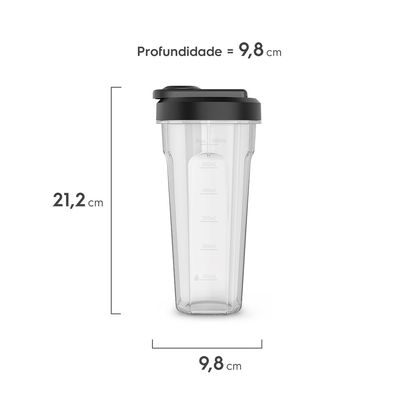 Garrafa de Plástico Electrolux Coqueteleira Shaker 600ml Sport Blender Não se aplica