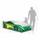 Cama Carro Menino Verde Solteiro Com Colchão