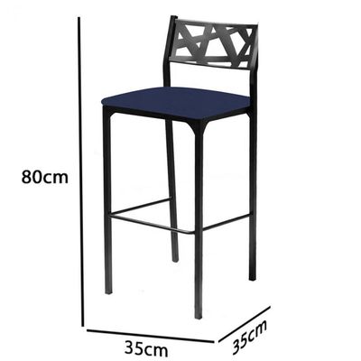 Kit 6 Banquetas Luiza Azul Marinho-gat Magazine