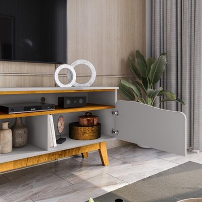 Rack Para 75 Polegadas Sertaozinho Off White Nature