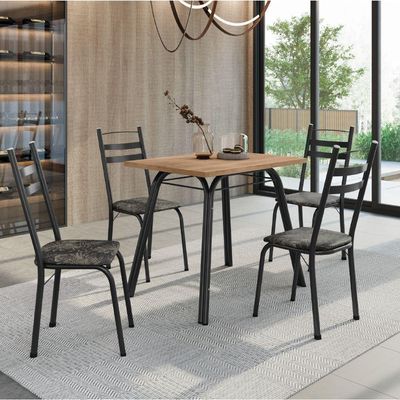 Conjunto De Mesa Sala De Jantar Com 4 Cadeiras
