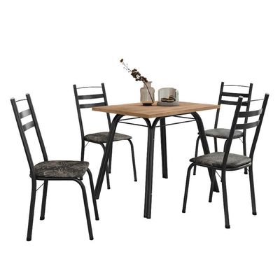 Conjunto De Mesa Sala De Jantar Com 4 Cadeiras
