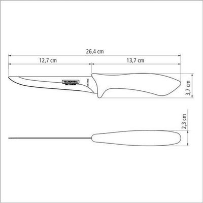 Faca Para Desoccar Tramontina Affilata 5 Inox Preta