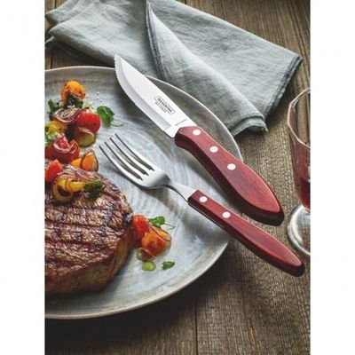 Faca Para Churrasco Jumbo Tramontina Polywood Vermelho 5