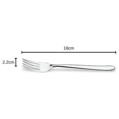 Faqueiro 12 Pessoas Garfos Colheres Facas de Mesa Inox Siena