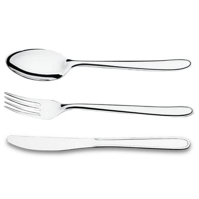 Faqueiro 12 Pessoas Garfos Colheres Facas de Mesa Inox Siena