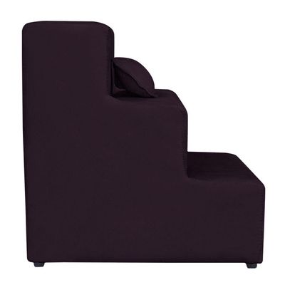 Escadinha Pet 3 Degraus Cachorro E Gato Veludo Roxo