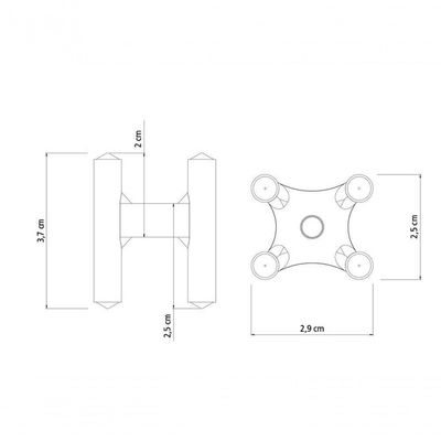 Espaçador Plástico Tramontina Tipo Cadeirinha 20x25mm Para Ferragens Saco Com 100 Unidades