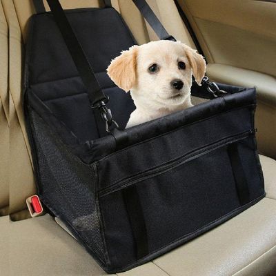 Cadeirinha Pet Transporte Assento Cachorro Gato Carro Viagem Passeio Dobrável Com Bolso Preta