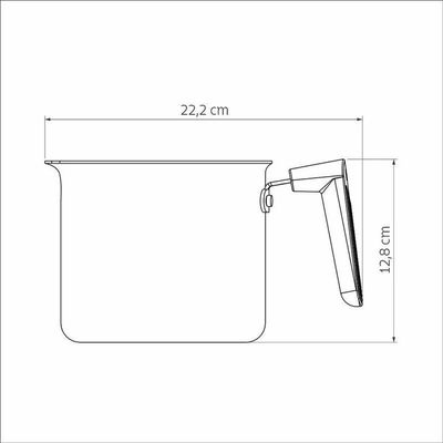 Fervedor Tramontina Milazzo Alumínio 14cm Com Revestimento Em Antiaderente Amêndoa 1,9 Litros