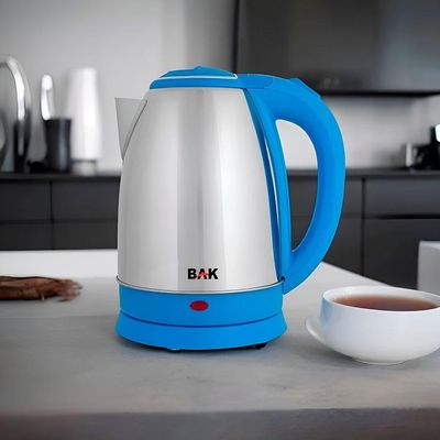 Chaleira Elétrica Aço Inox Jarra Bule 1100W 1,8L Portátil 110V Azul Claro